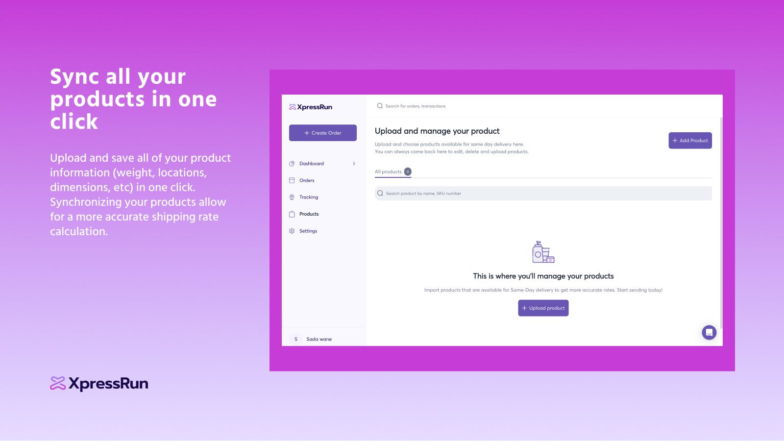 Sync all of your products in one click