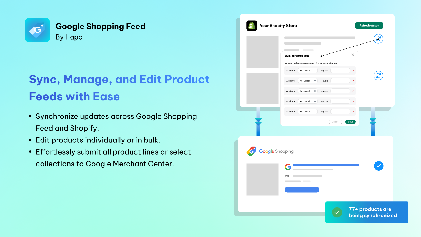 Sync, Manage, and Edit Product Feeds with Ease.