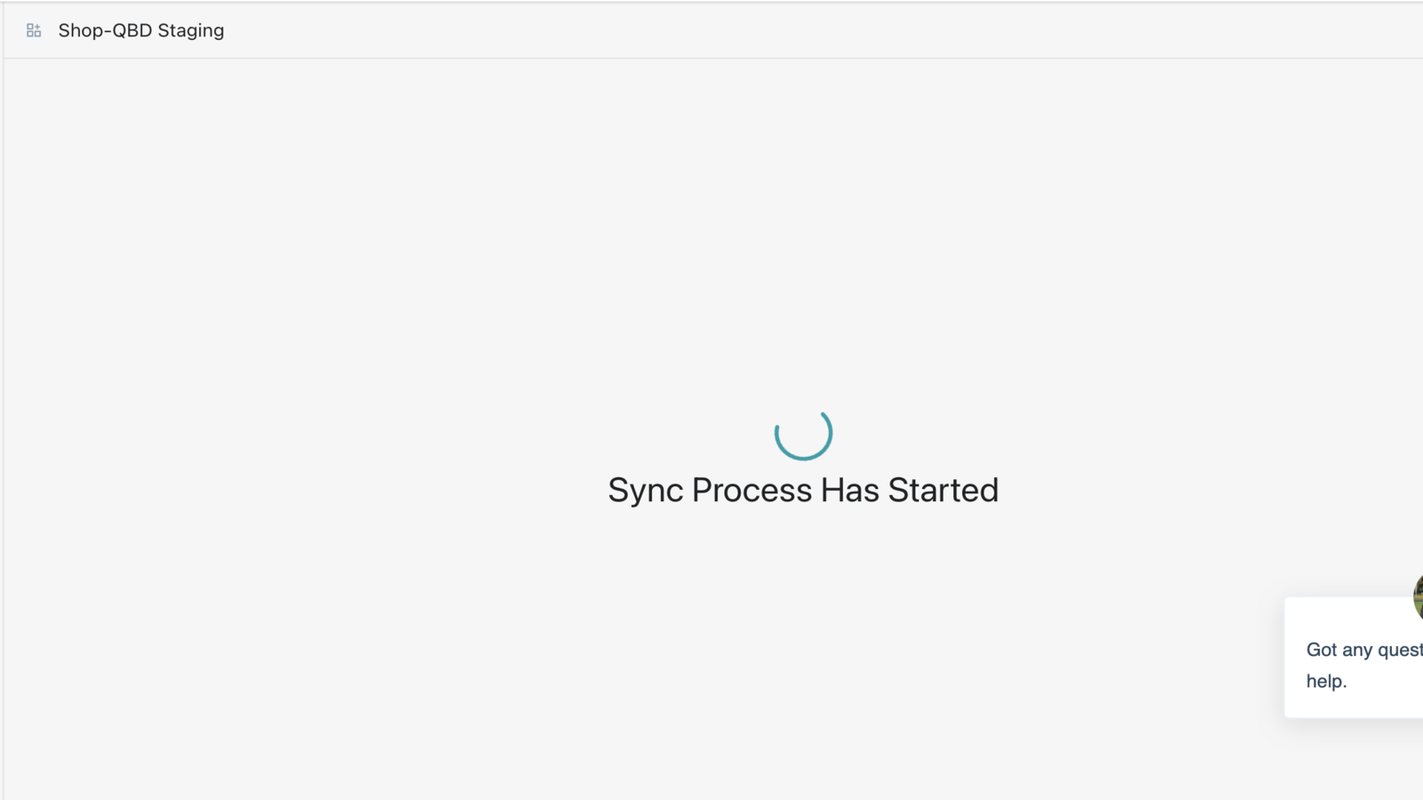 sync process is in progress
