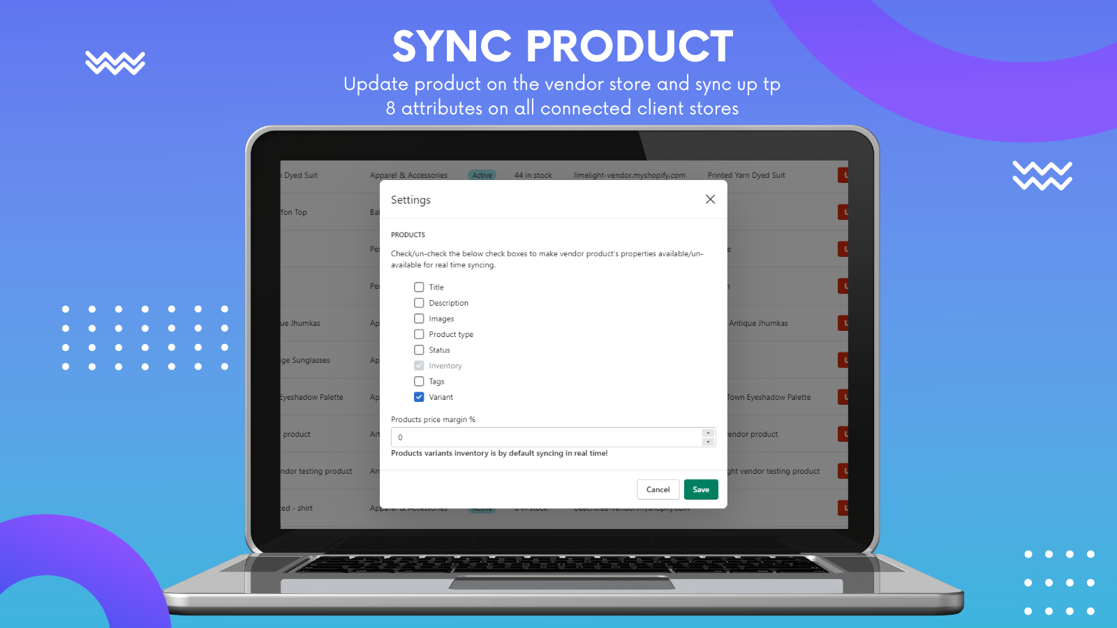Sync product across multiple stores