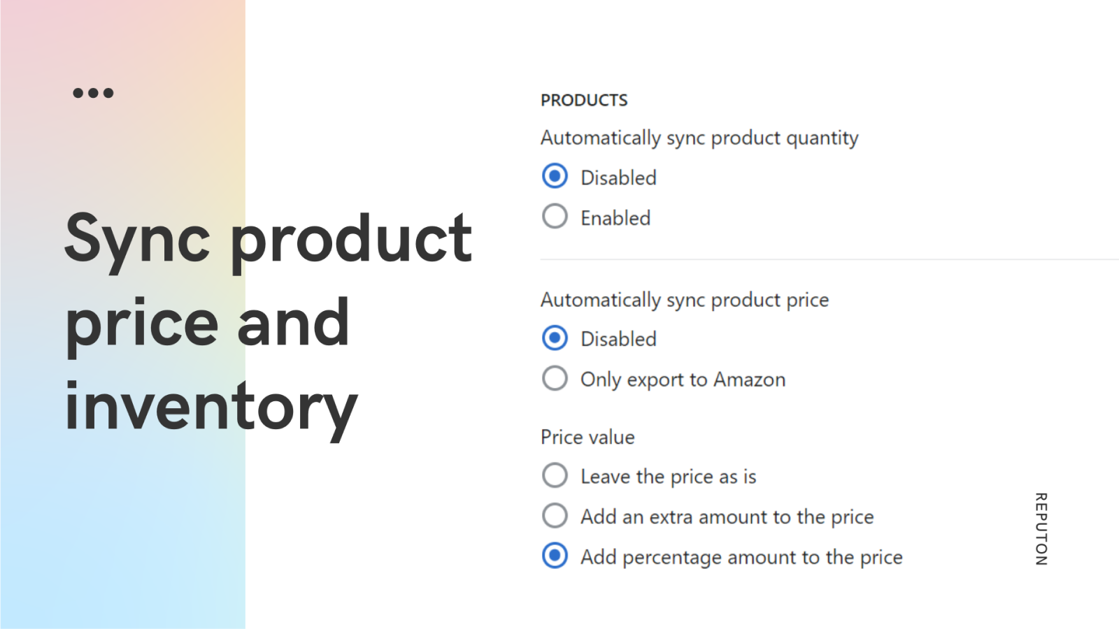 Sync product price and inventory