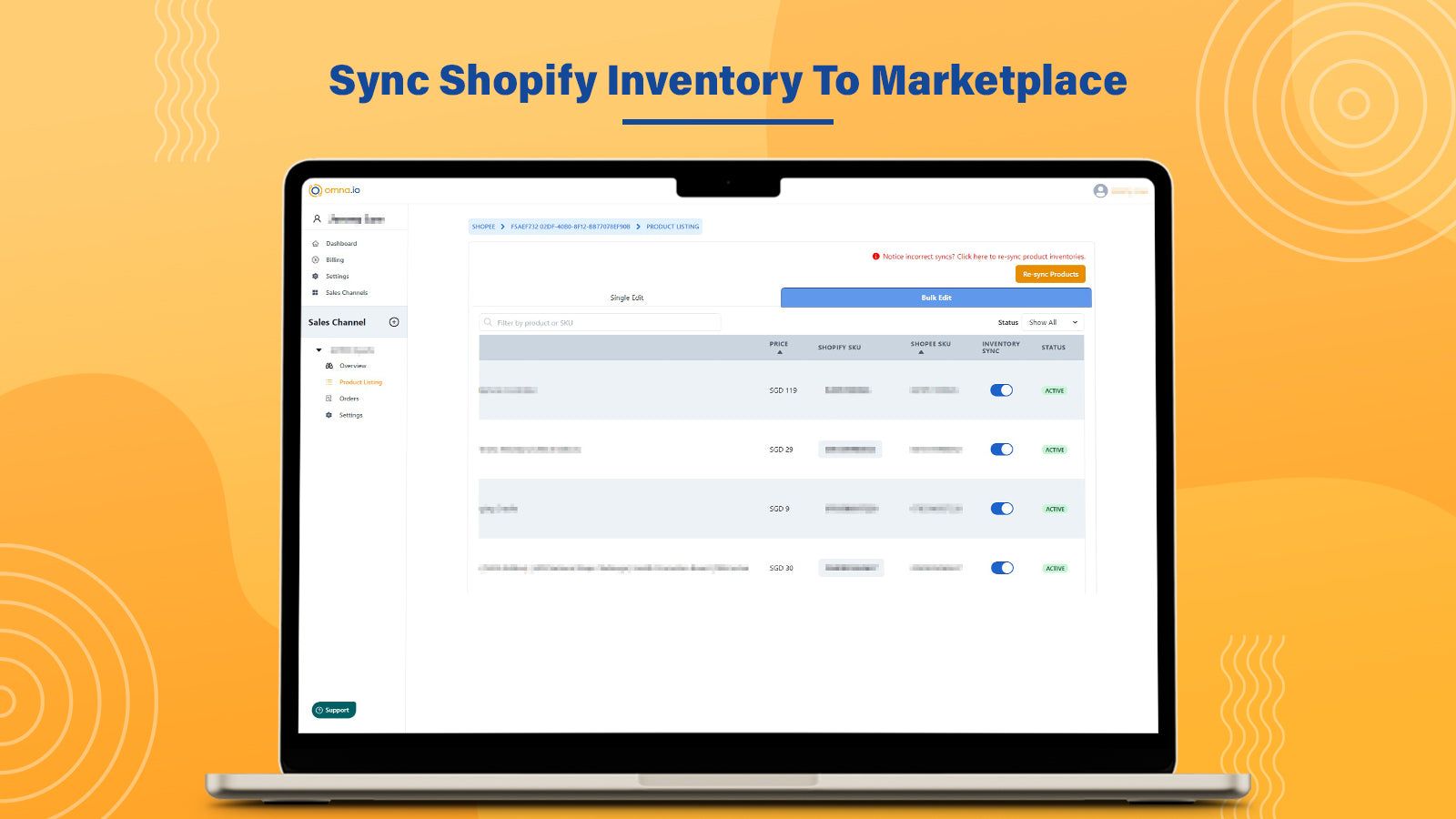 Sync Shopify Inventory To Marketplace