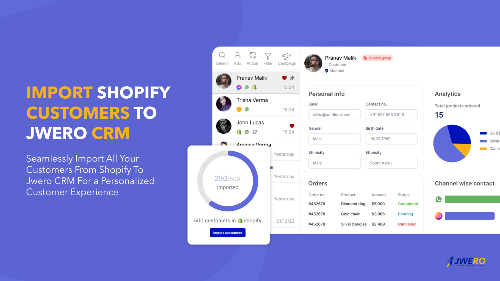 Sync your customers between jwero & shopify