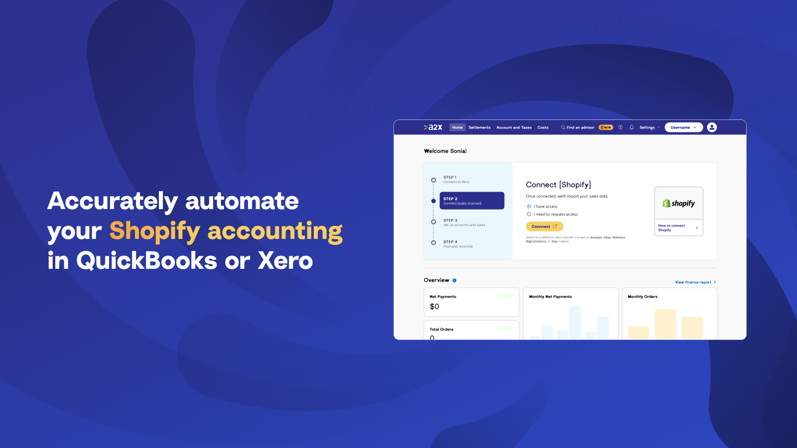 Syncs Shopify (and others) into QuickBooks, Xero, or Sage