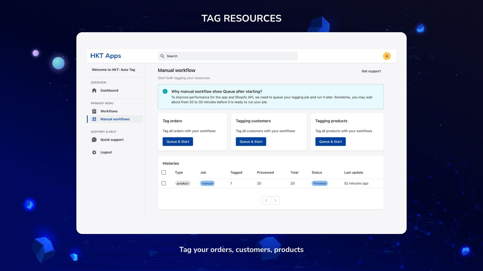 Tag resources