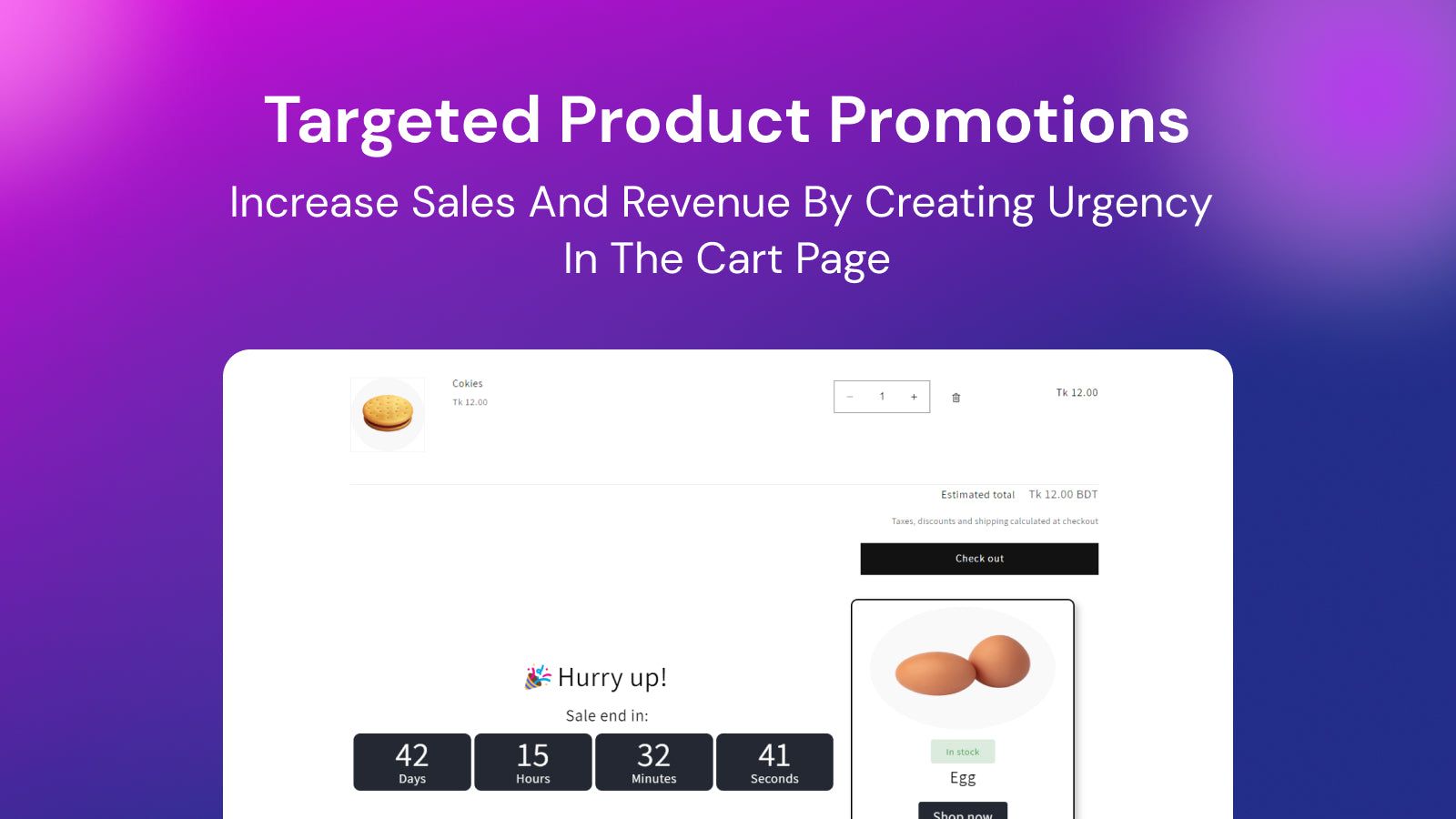 Targeted Product Promotions in Cart Page