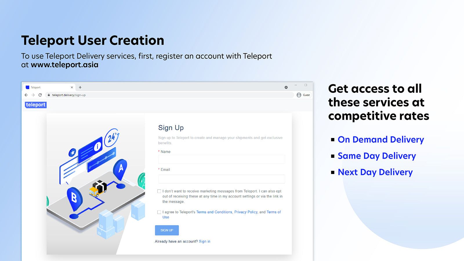 Teleport User Creation