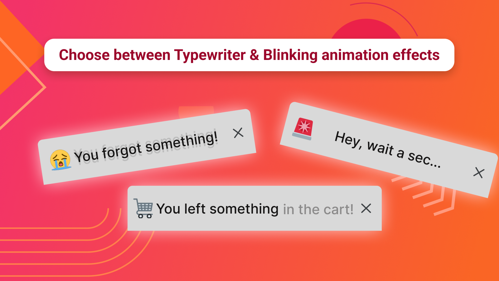 The app in action: Multiple designs of the browser tab animation
