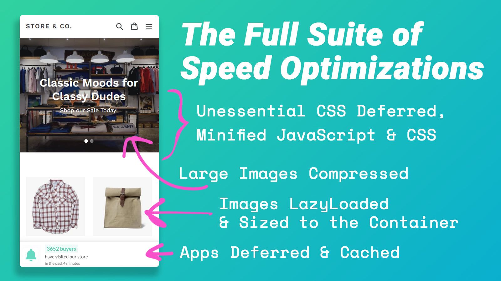 The complete suite of speed optimizations to boost your site.