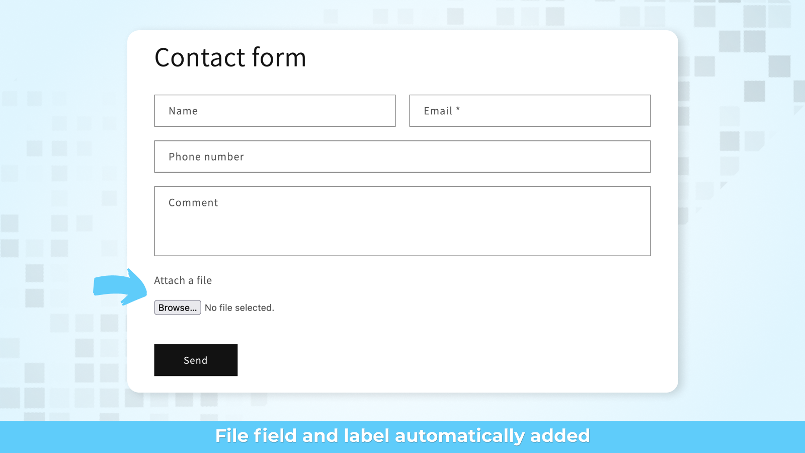 The My File field field and label is automatically added