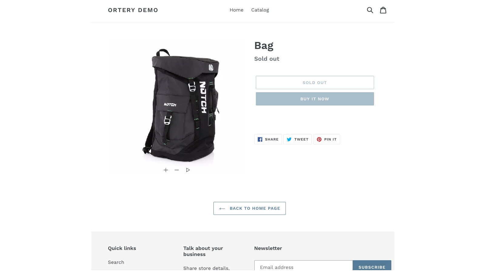 The Result of Product Page