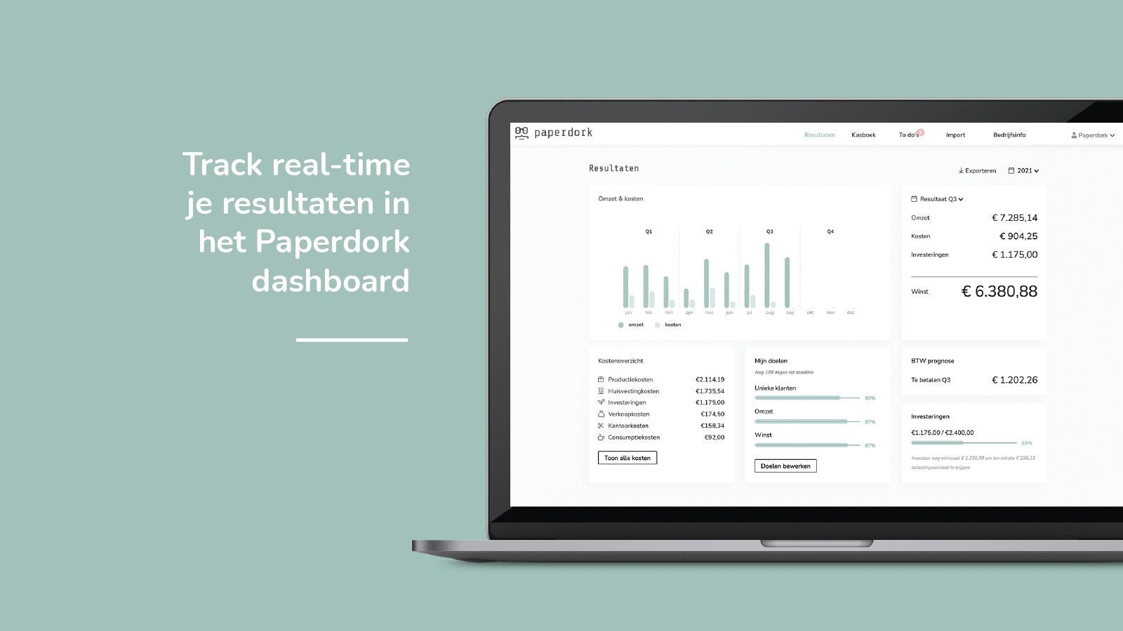 Track real-time je resultaten in het Paperdork dashboard