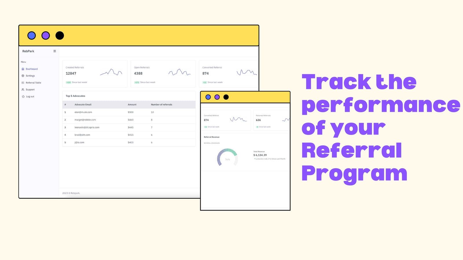 Track the performance of your referral program