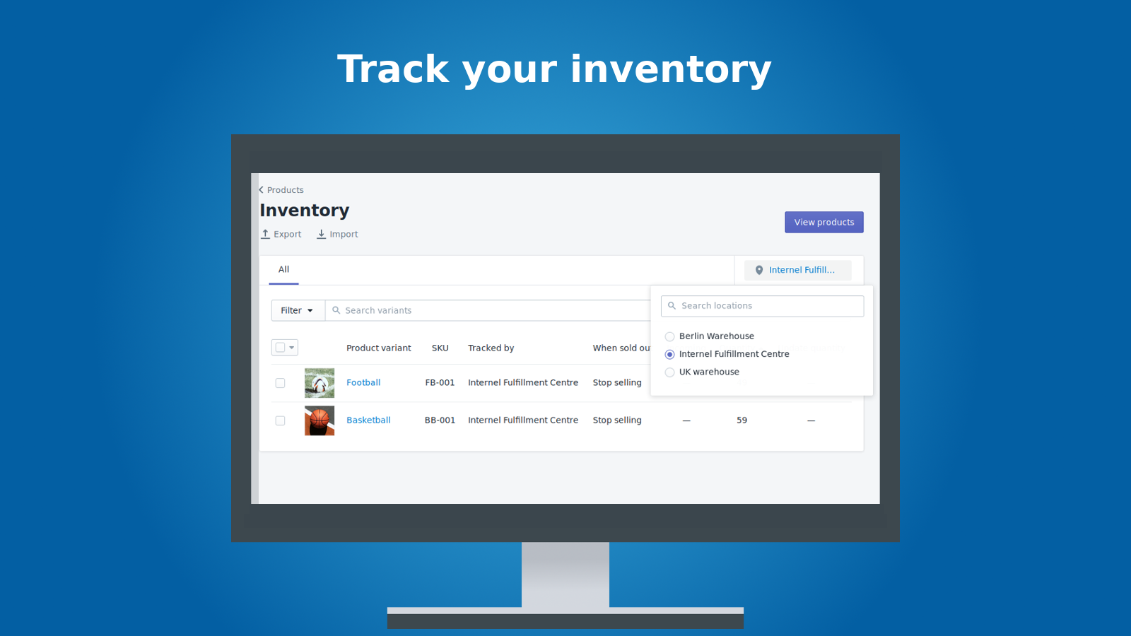 Track your inventory