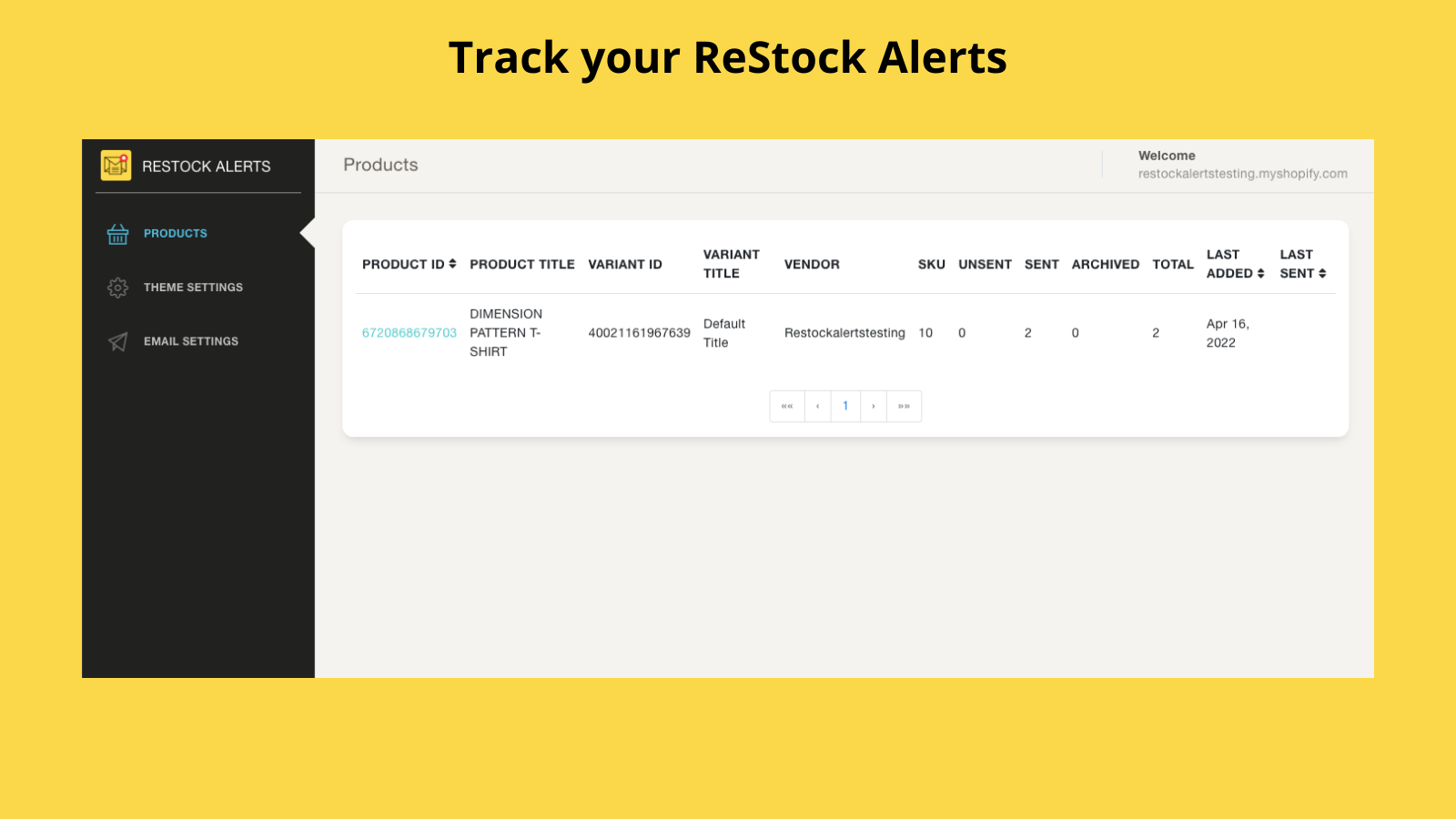 Track your ReStock Alerts