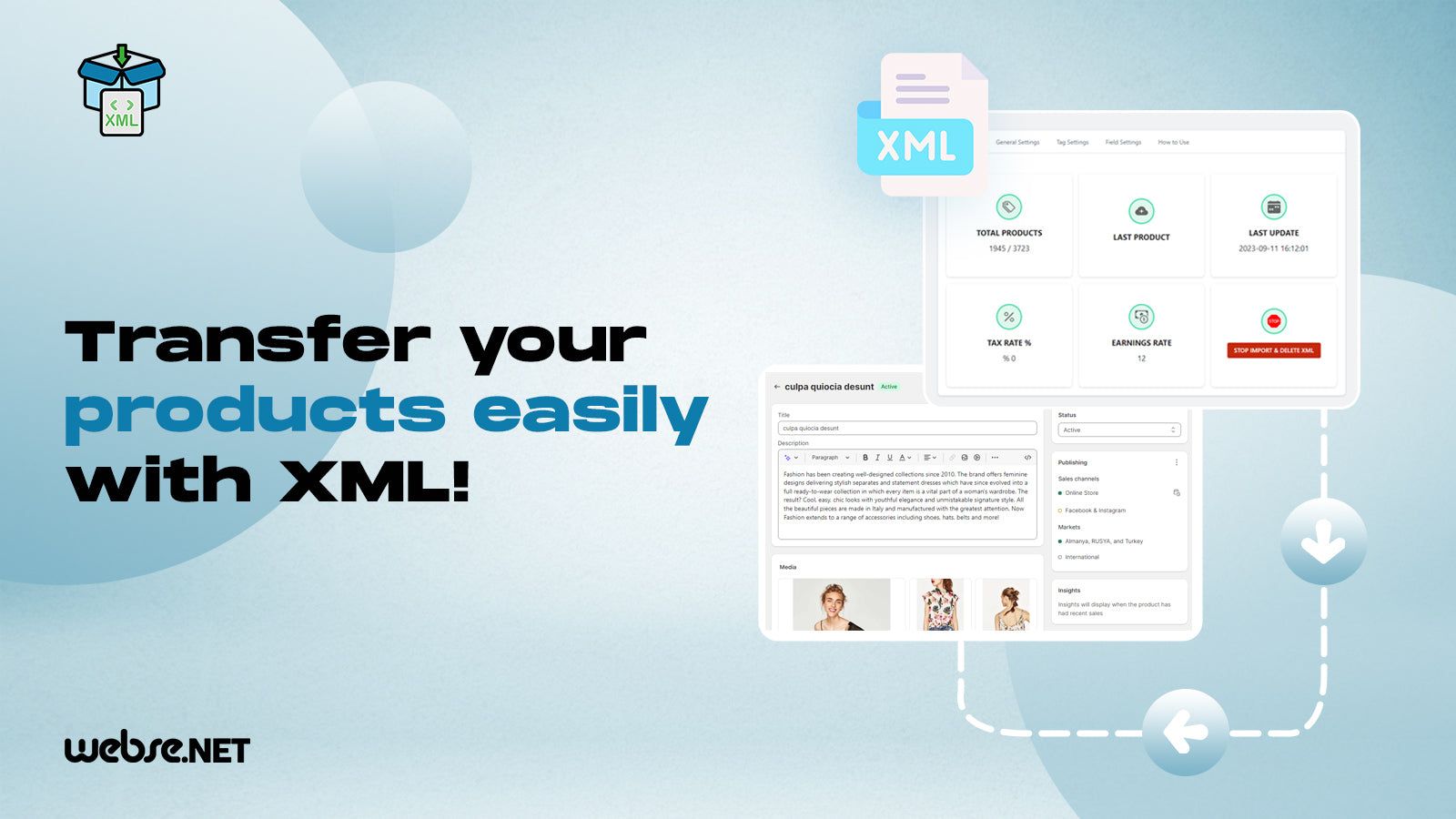 Transfer your products easily with XML!