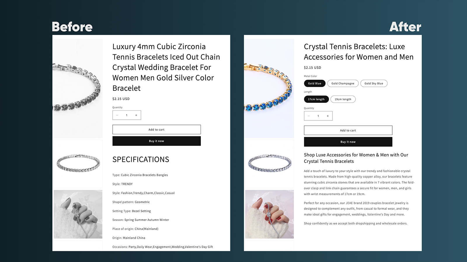 Transform your product titles and descriptions
