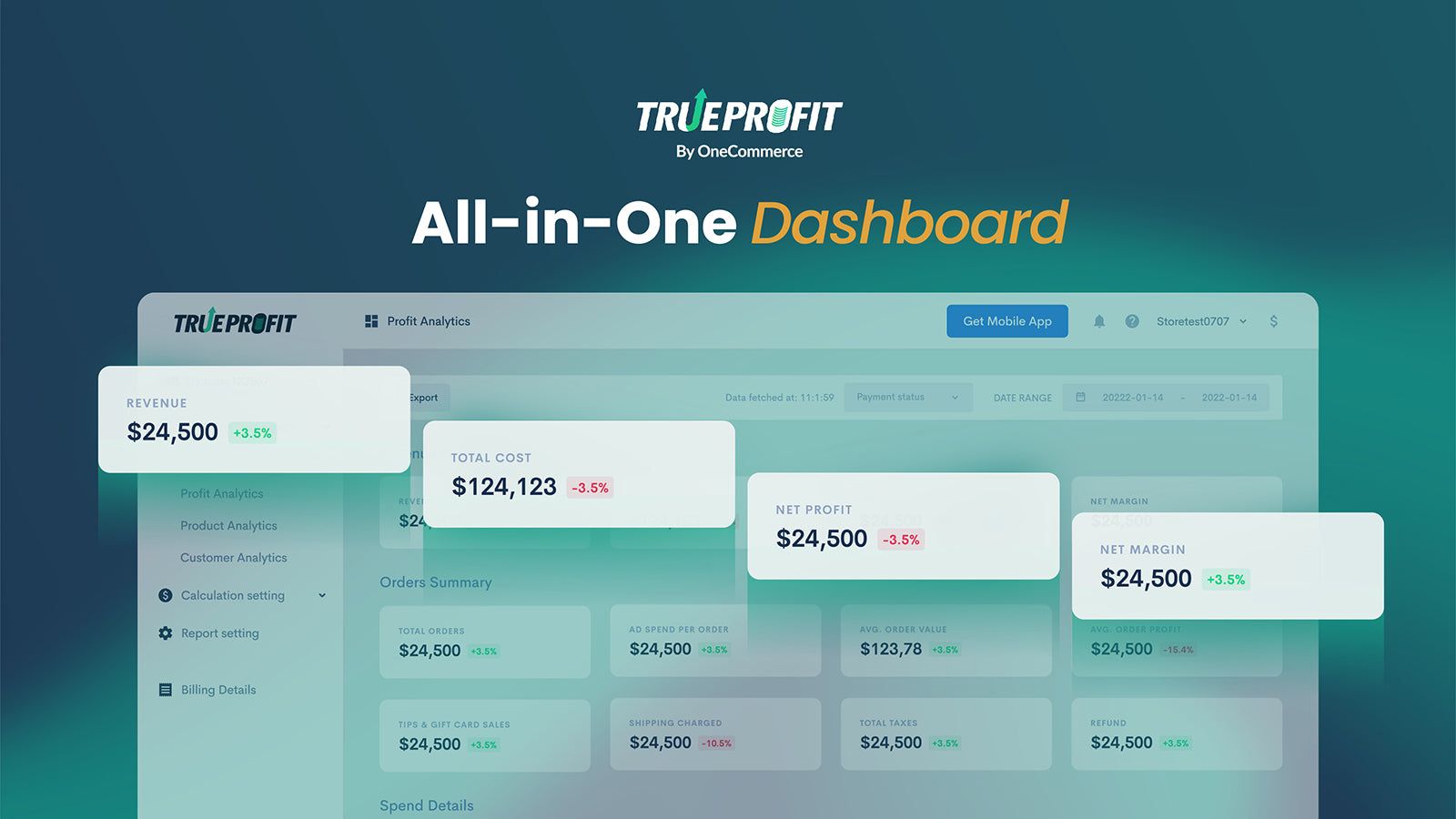 TrueProfit all-in-one dashboard