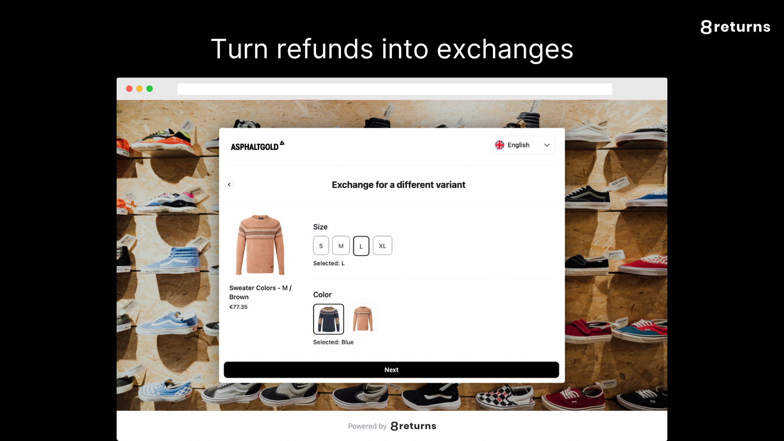 Turn refunds into exchanges