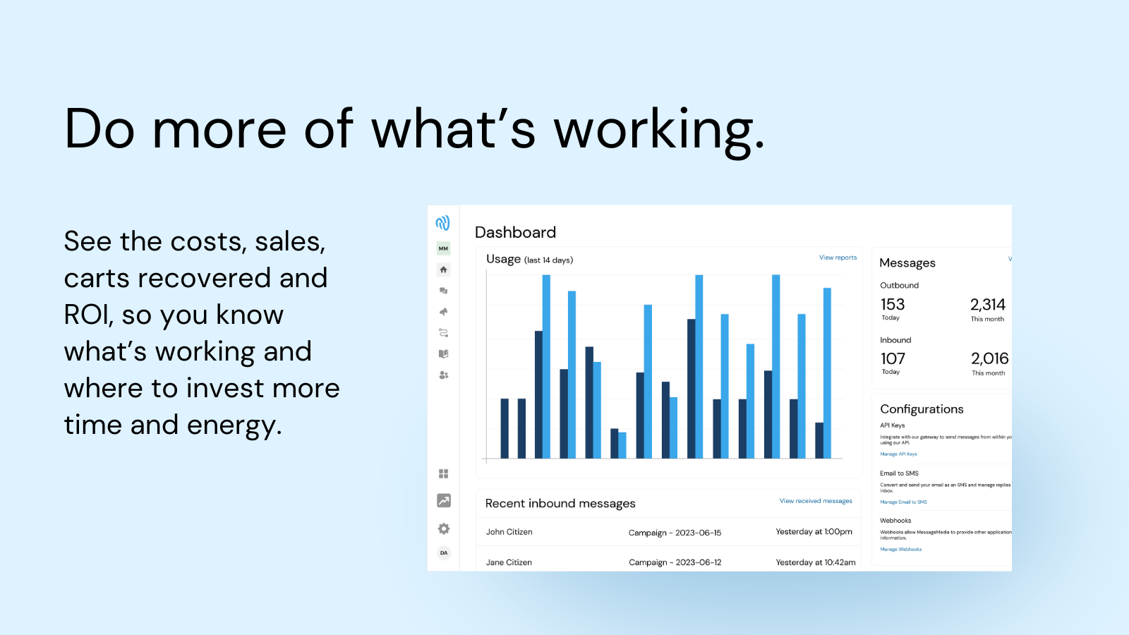 Turn your real-time data into growth. SMS reporting for the win.
