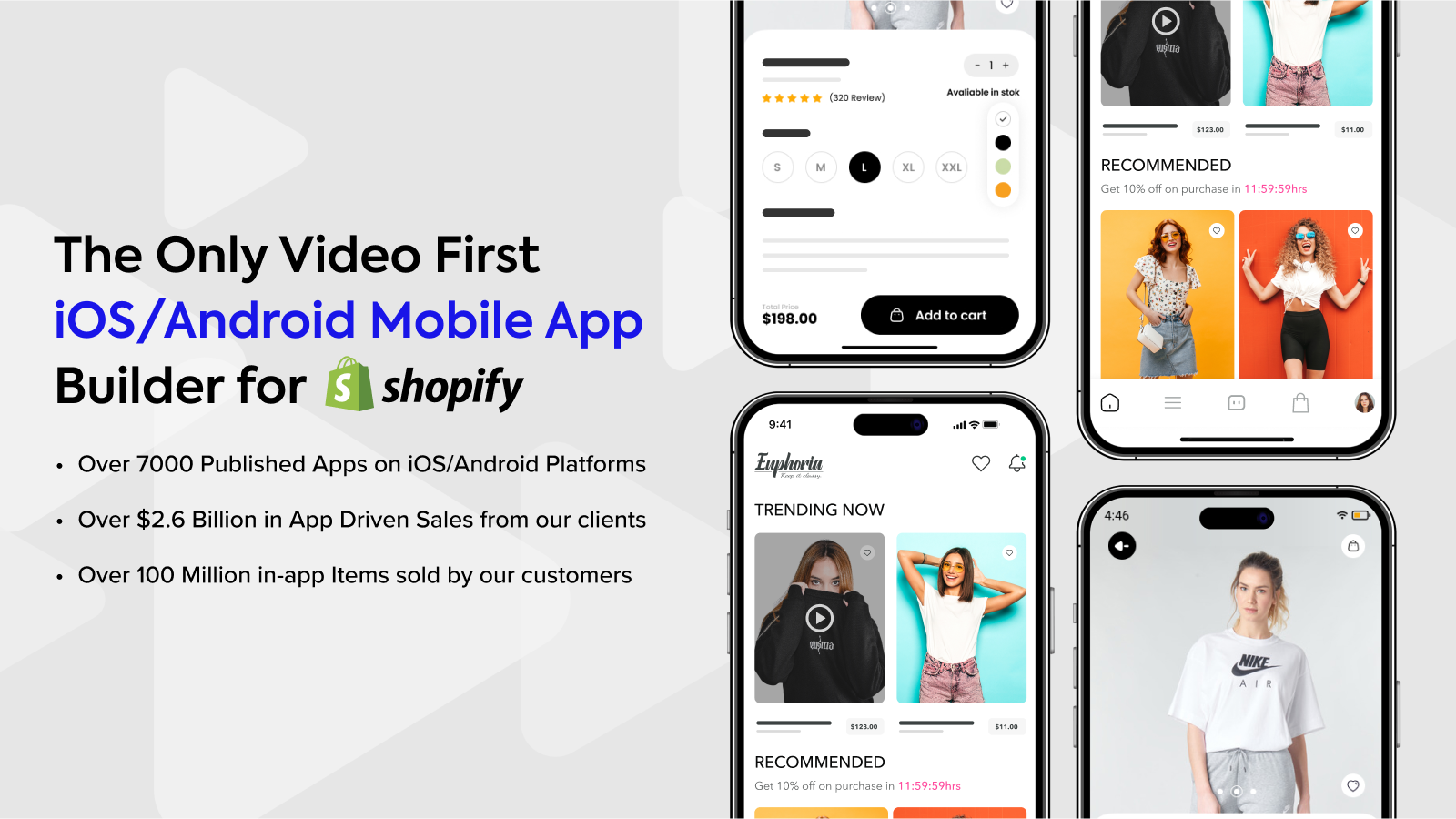 Turn your Shopify catalog into a video first mobile app