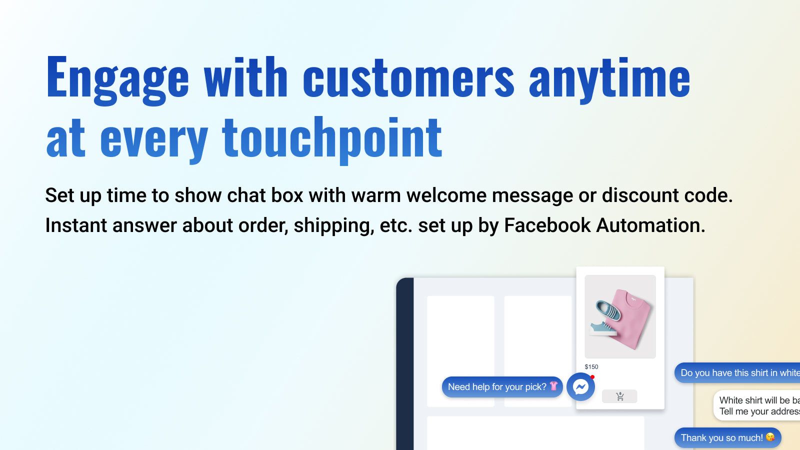 Understand customers' shopping journey with facebook messenger