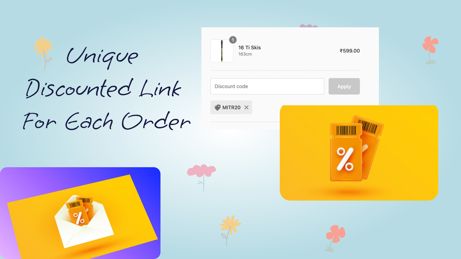 unique discount coupon link for each order