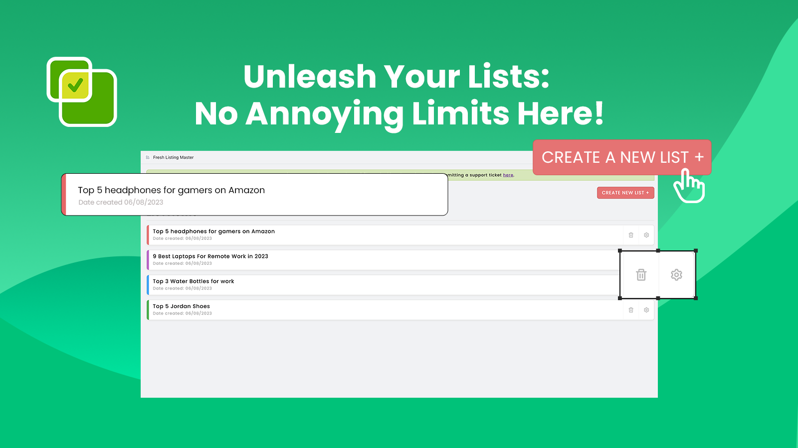 Unleash Your Lists: No Annoying Limits Here!