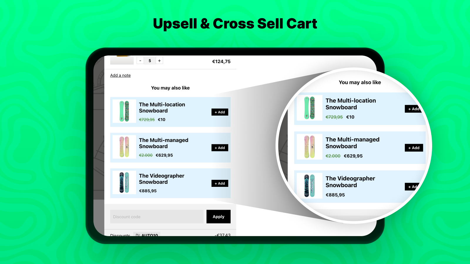 Upsell & Cross Sell Cart