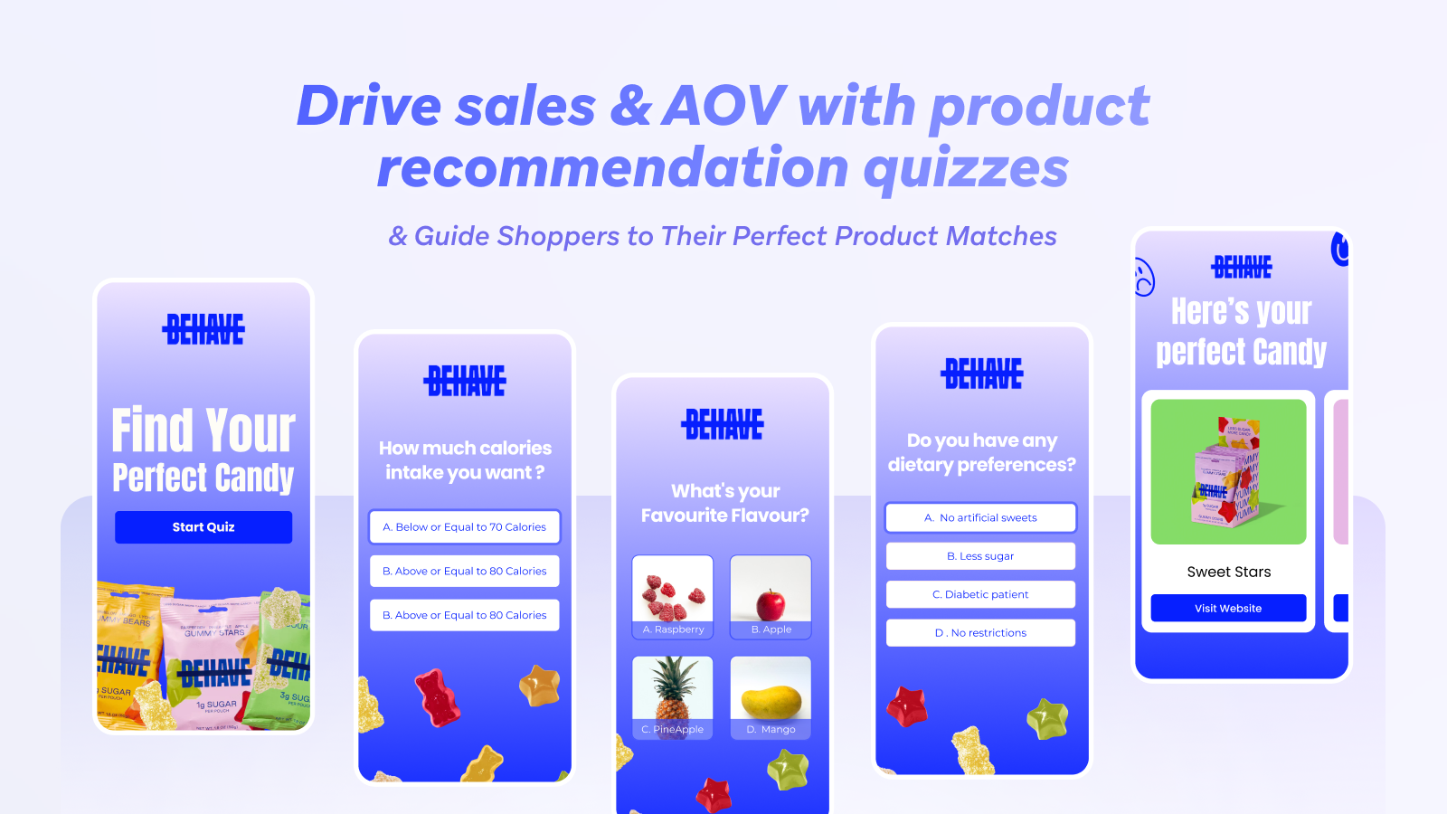 Upsell & enhance AOV by Product Recommendation Quizzes 
