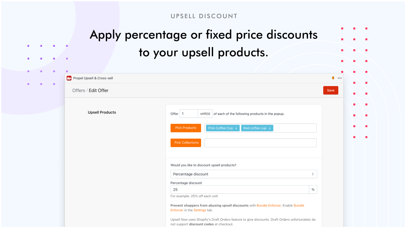 Upsell discounts