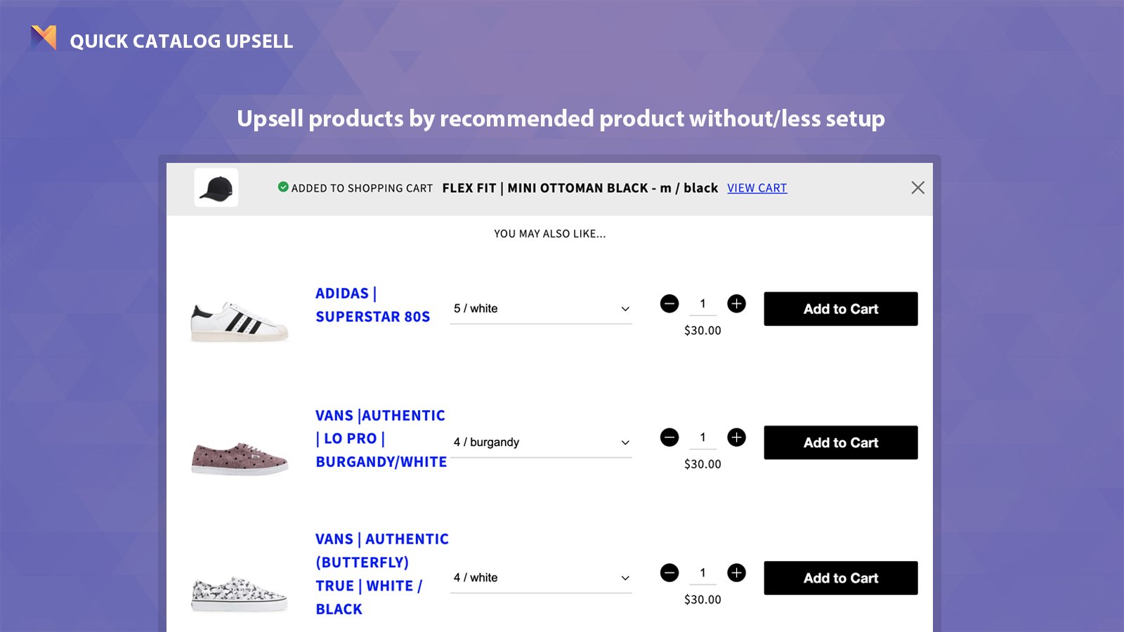 upsell recommended products
