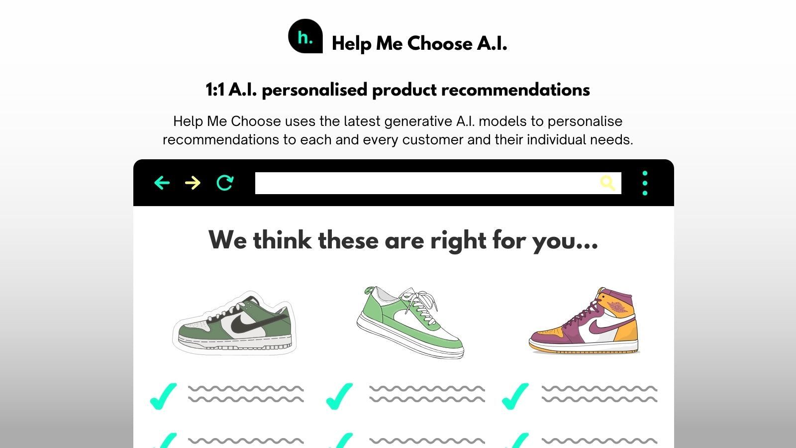 Use A.I. to guide customers in a personalized way