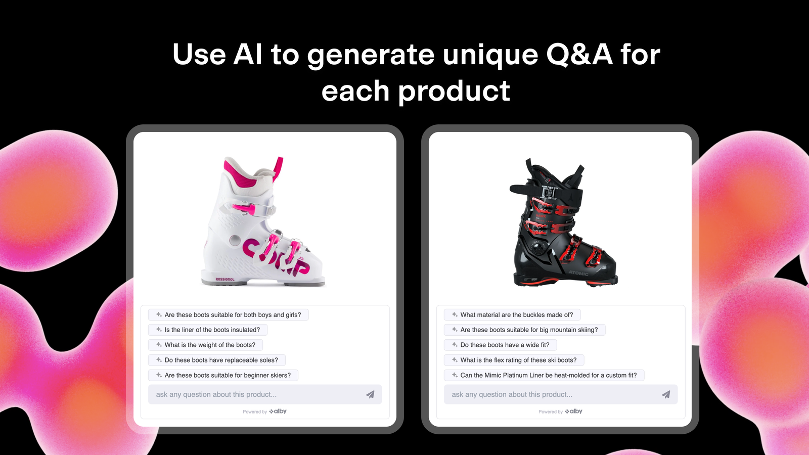 Use AI to generate unique Q&A for each product