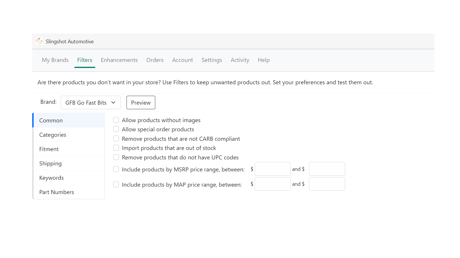 Use filters and enhancements to improve your products