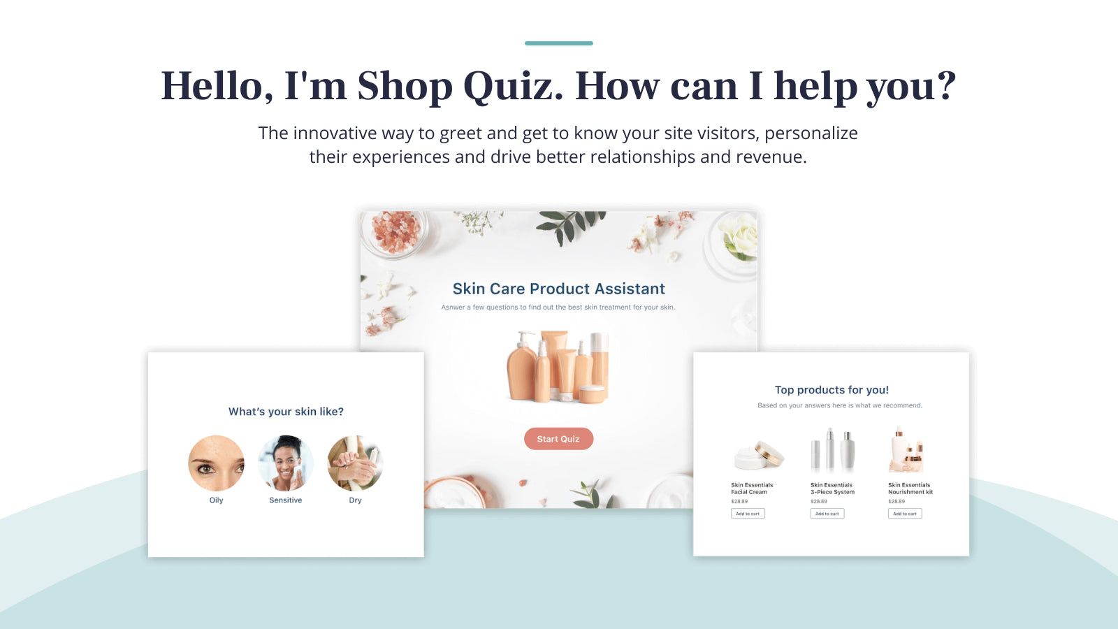 Use Shop Quiz to recommend the right products and collect data