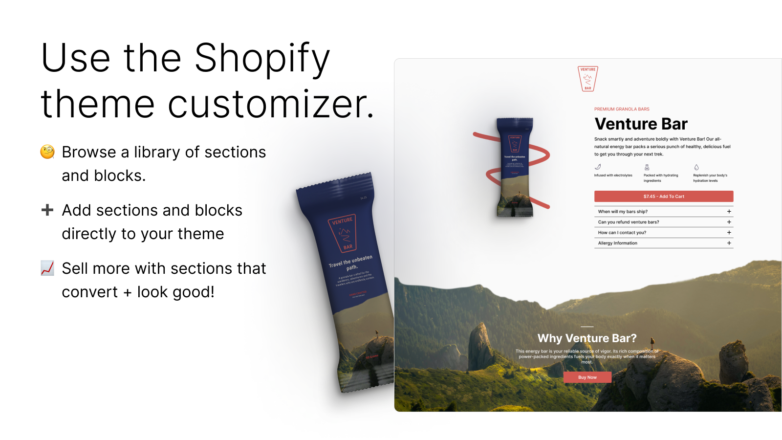 Use the Shopify theme customizer.