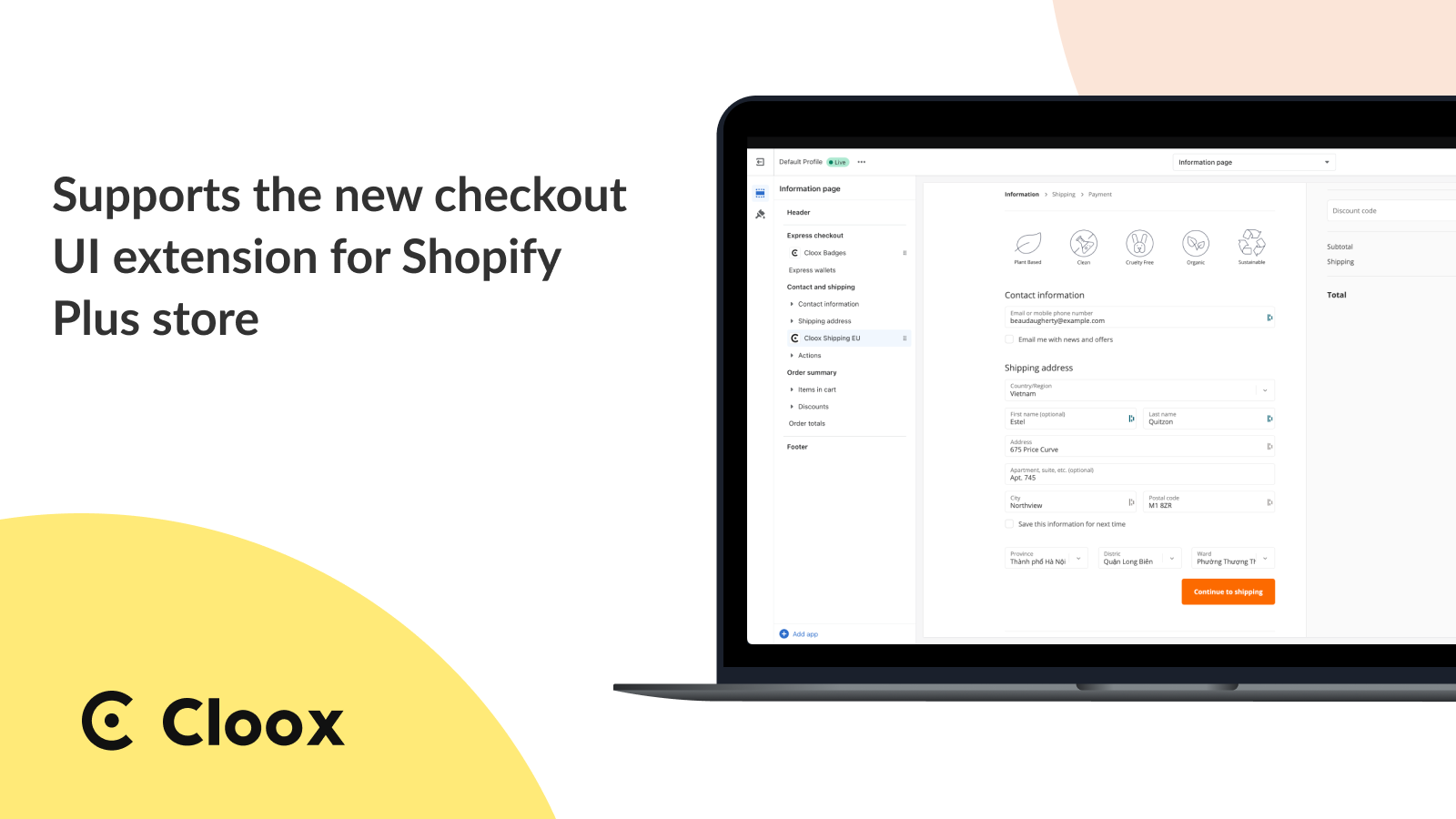 uses latest UI checkout extension