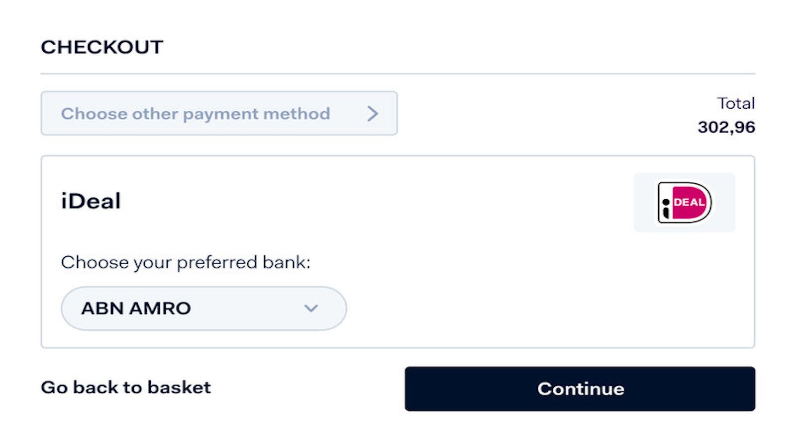 Using iDEAL as payment method