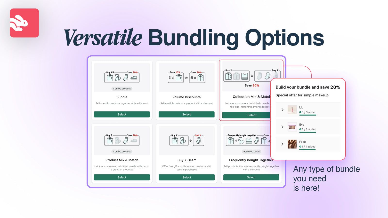 Versatile Bundling Options | From Volume Discount & FBT to...