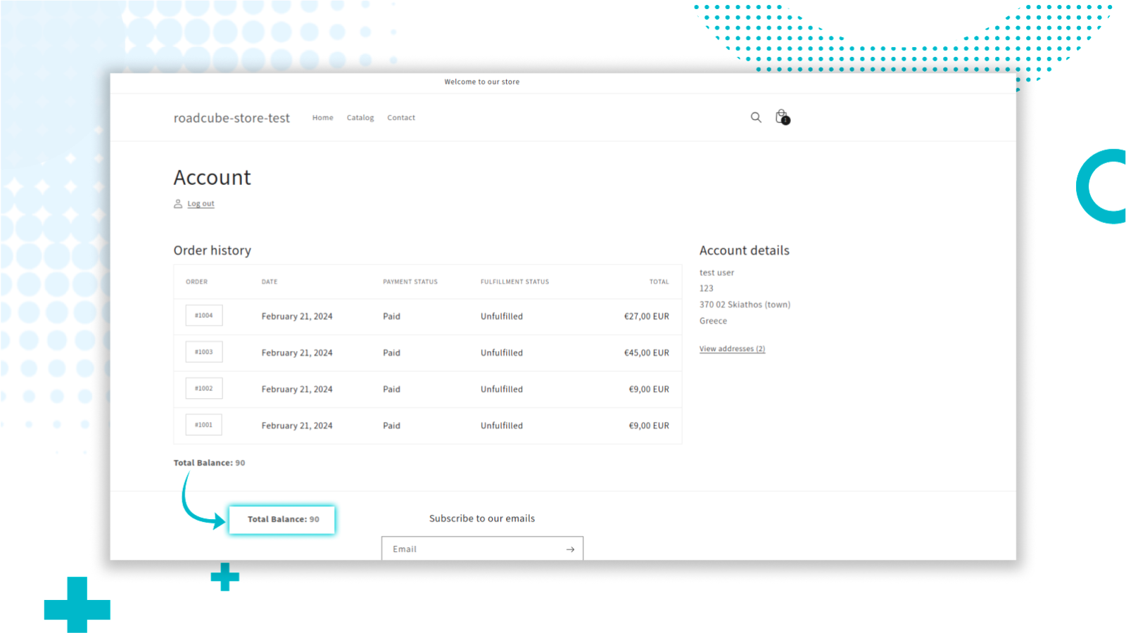 View your total earned balace