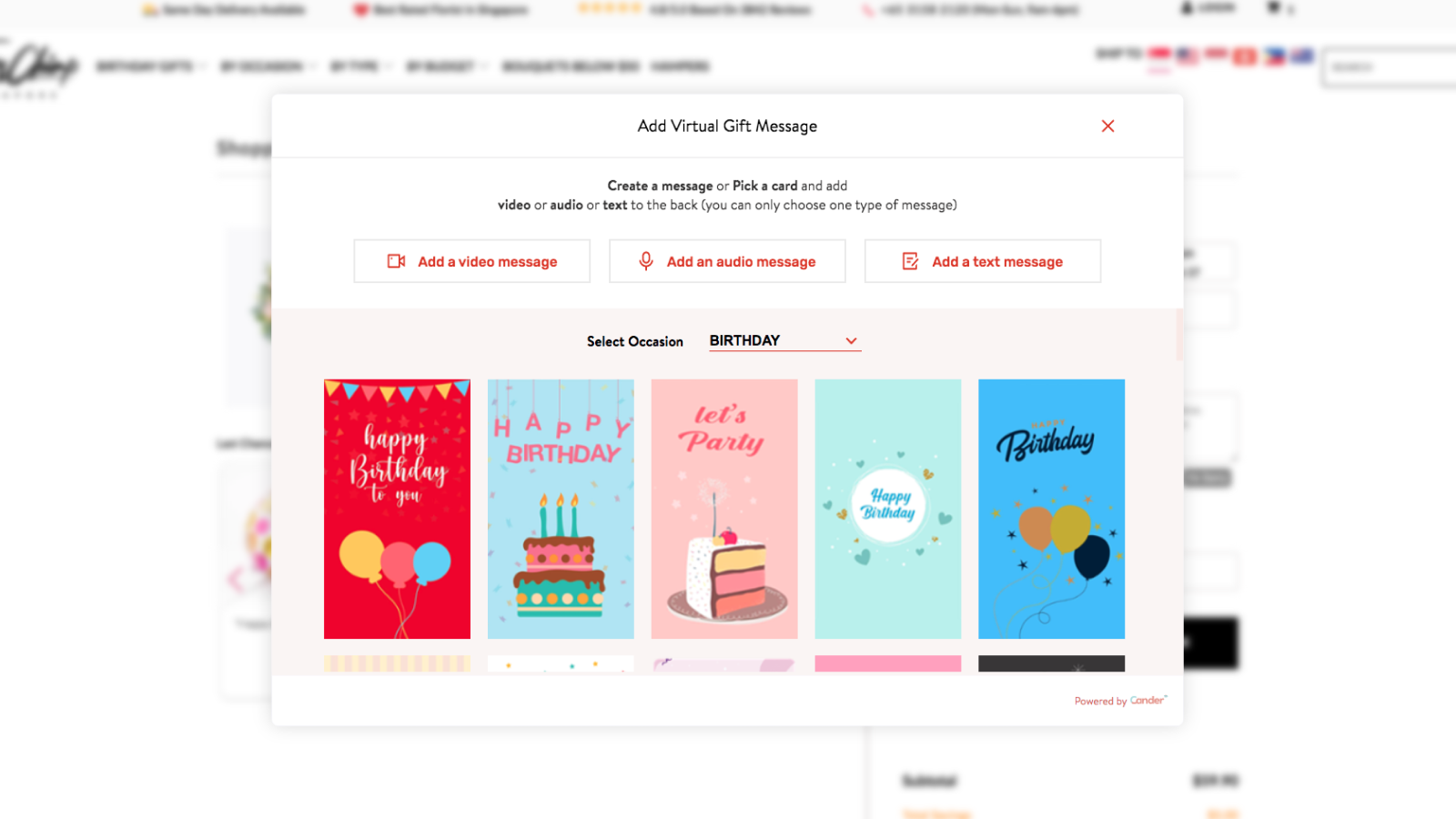 Virtual Greeting Card Plugin for Pre or Post-Purchase