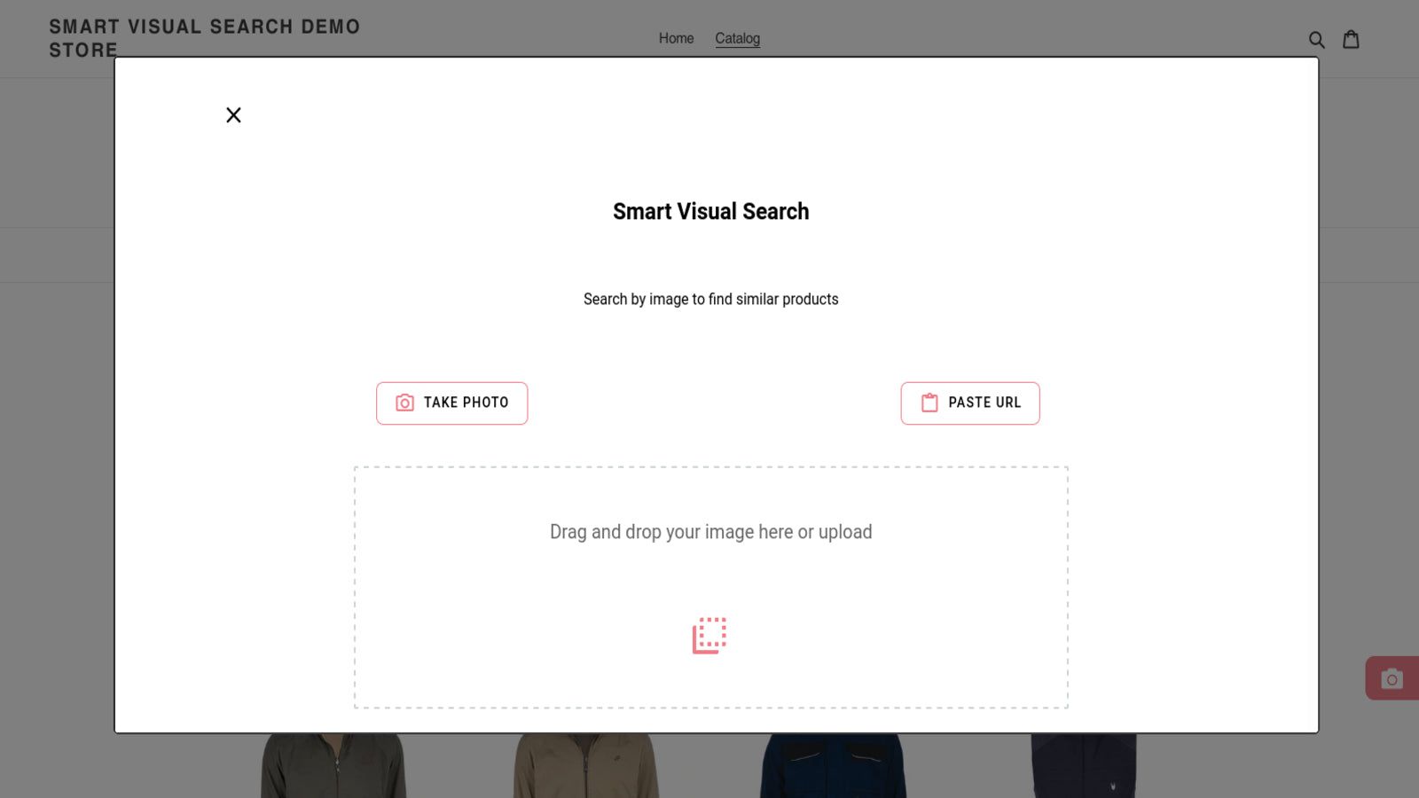 Visual Search Modal in Storefront