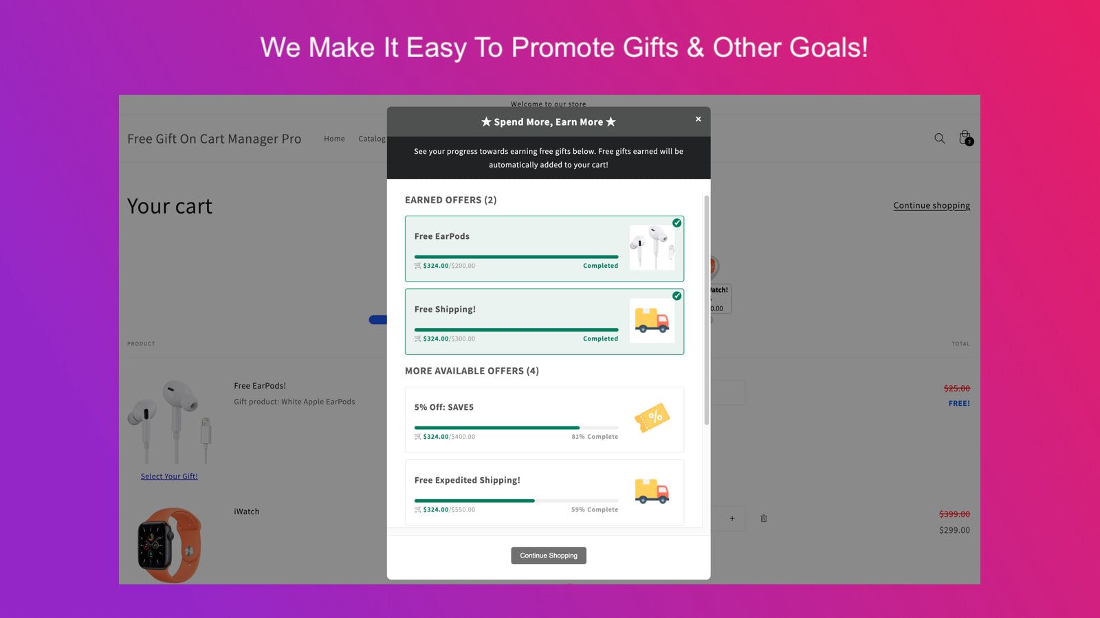 We Make It Easy To Promote Gifts & Other Goals