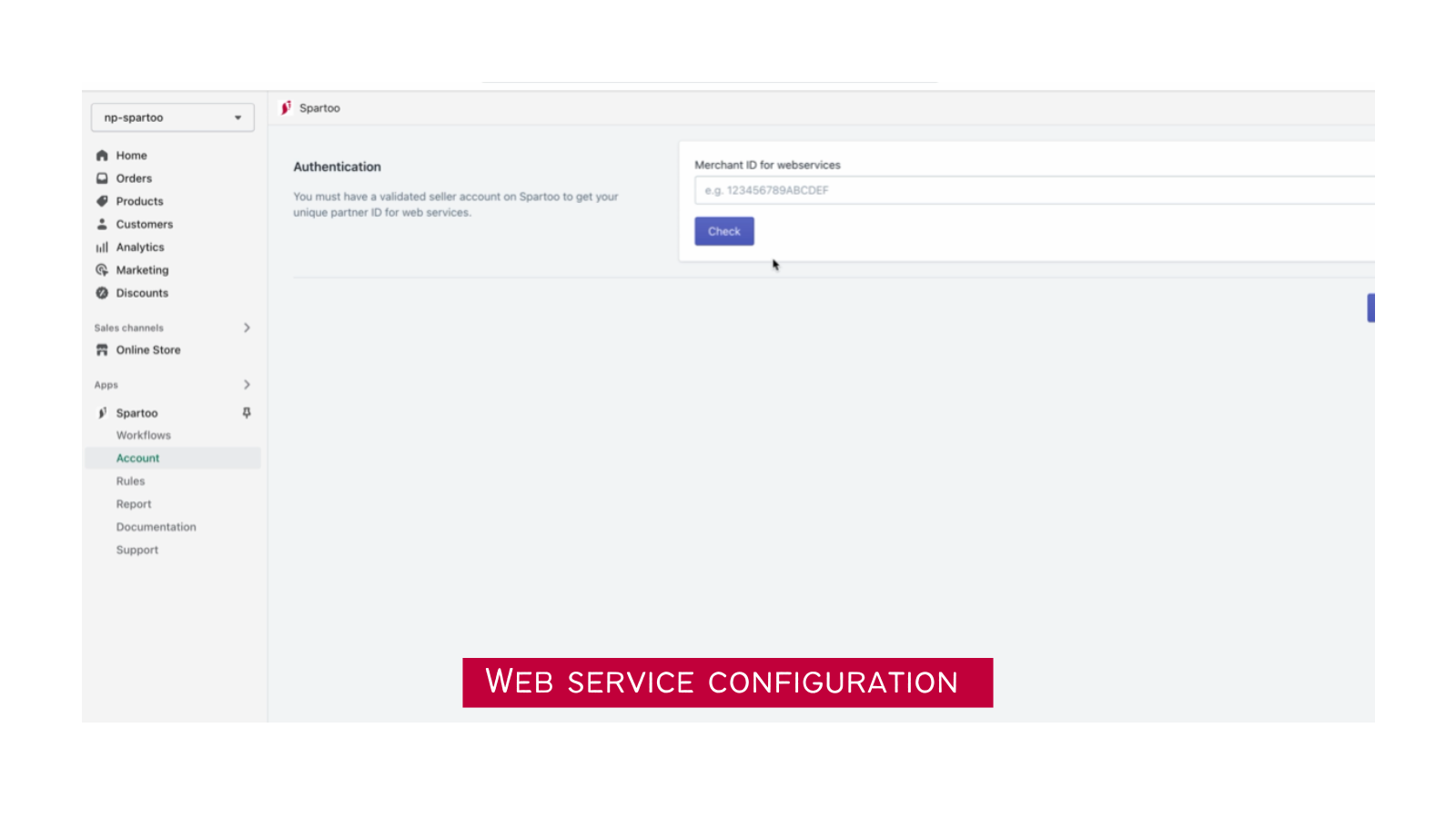 Web service configuration - Spartoo Fashion Marketplace