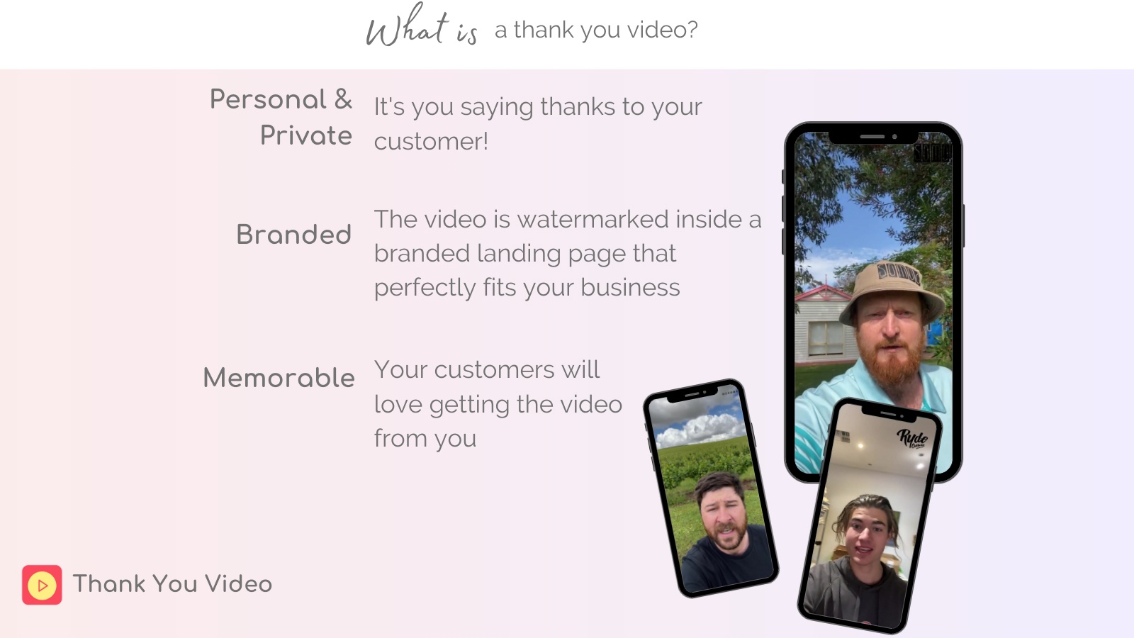 What is a thank you video?