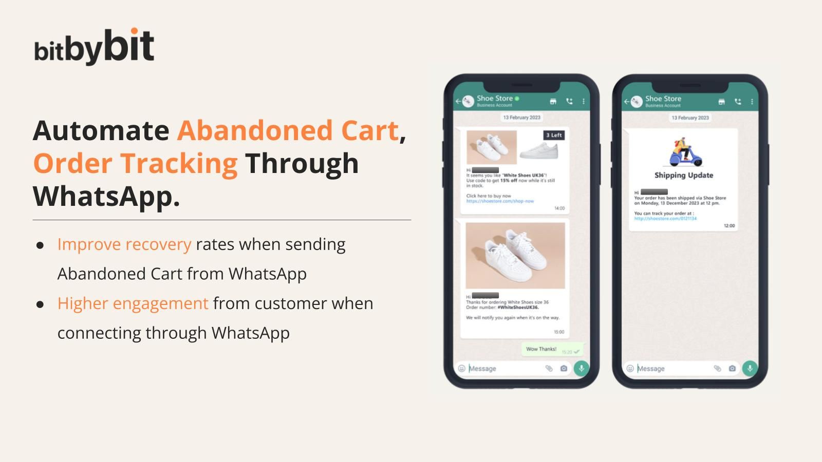 whatsapp shopify abandoned cart