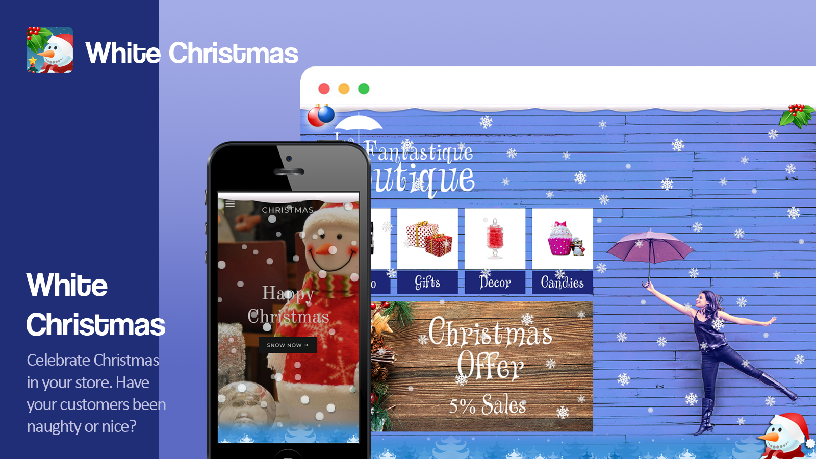 White Christmas app overview