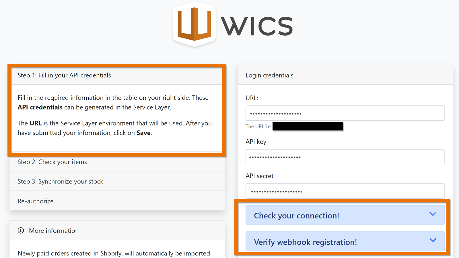 WICS Service Layer App Credentials