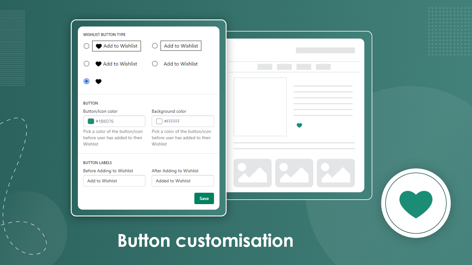 wishlist button customization